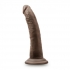 Dr. Skin Glide Self-Lubricating Dildo - Chocolate - 7.5 Inches