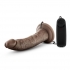 Dr. Dave 7 inches Vibrating Cock with Suction Cup - Brown