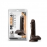 Dr. Skin Plus 6in Posable Dildo: Realistic Chocolate Brown