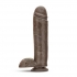 Mr Mister 10 Inches Dildo with Suction - Chocolate Brown