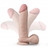 Dr Skin Plus 9 Inch Thick Posable Dildo with Balls - Vanilla