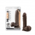 Dr Skin Plus 8in Posable Dildo with Balls - Chocolate Brown