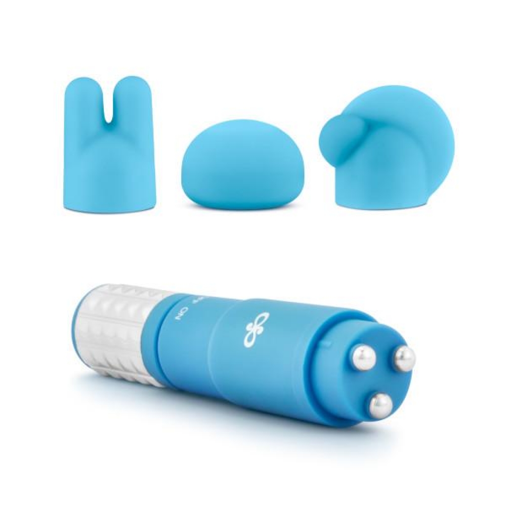 Revitalize Massage Kit with 3 Silicone Attachments - Blue