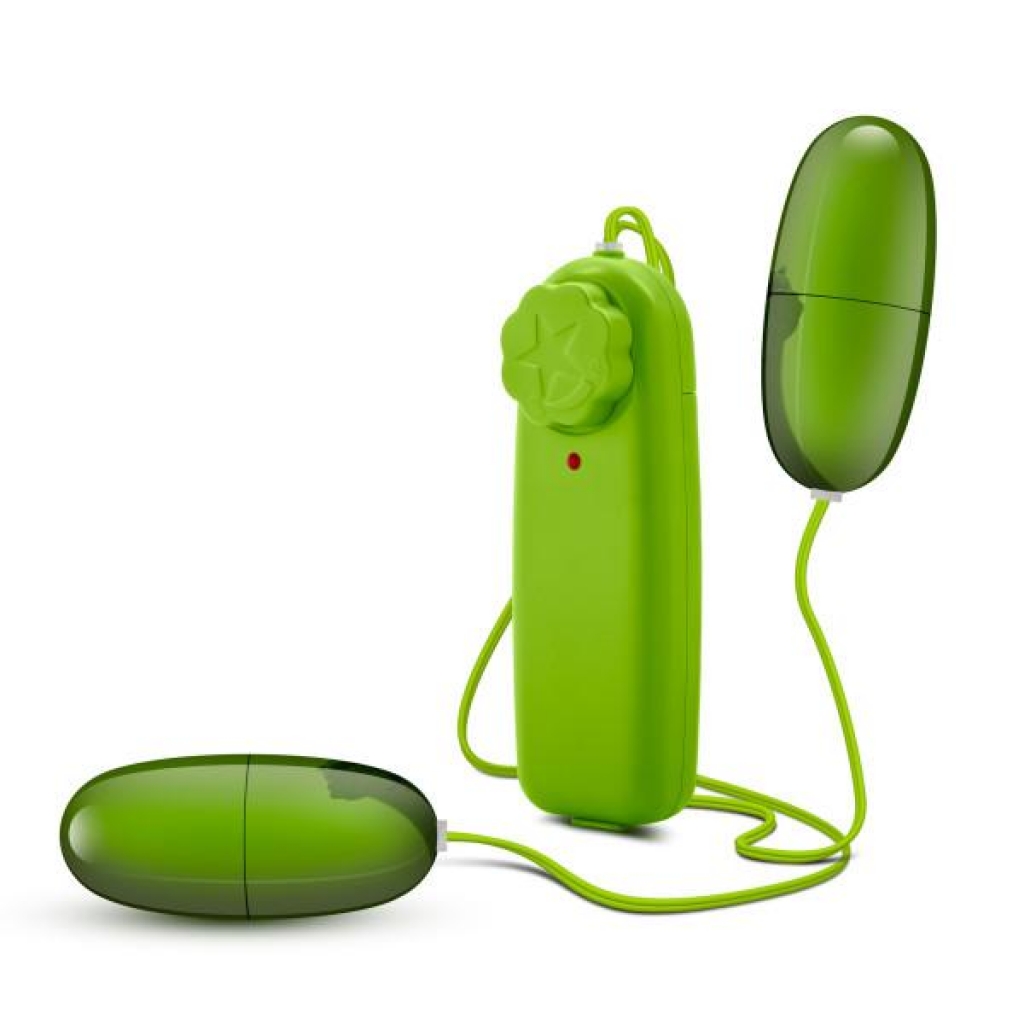 Double Pop Eggs Vibrating Bullets - Lime Green