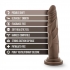 Dr. Skin Silicone Dr. Carter 7in Dildo - Chocolate