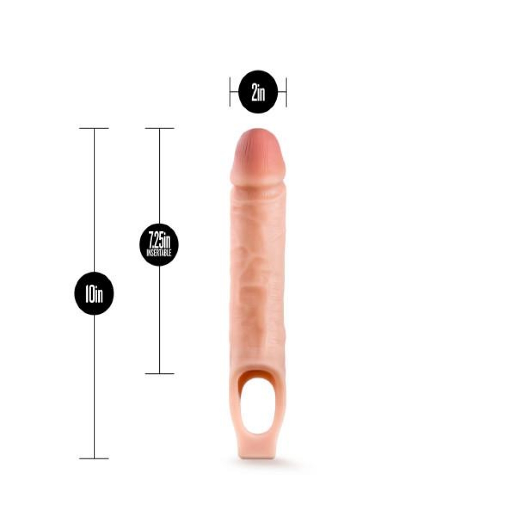 Performance 10 Inches Cock Sheath Penis Extender - Beige