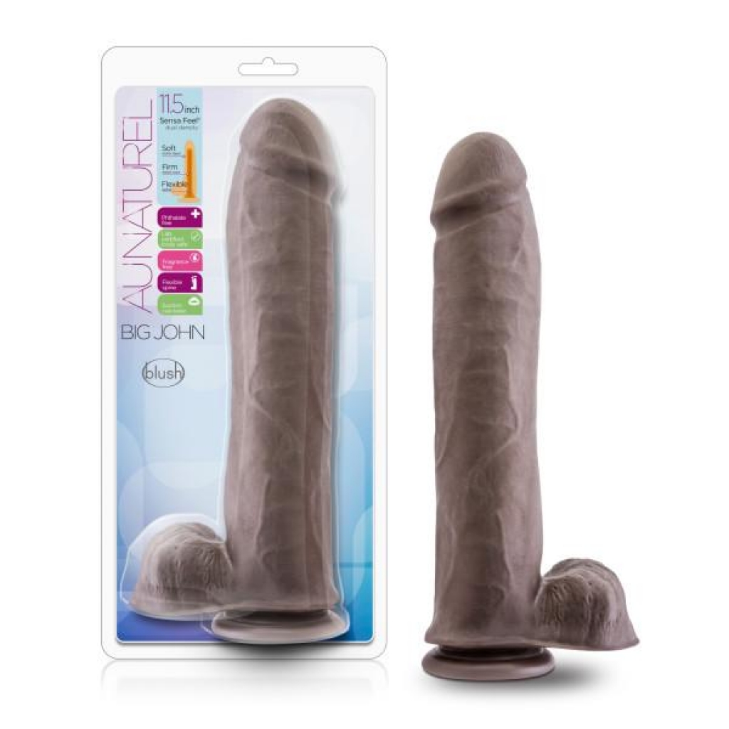 Big John 11.5 inches - Dual Density Dildo in Brown