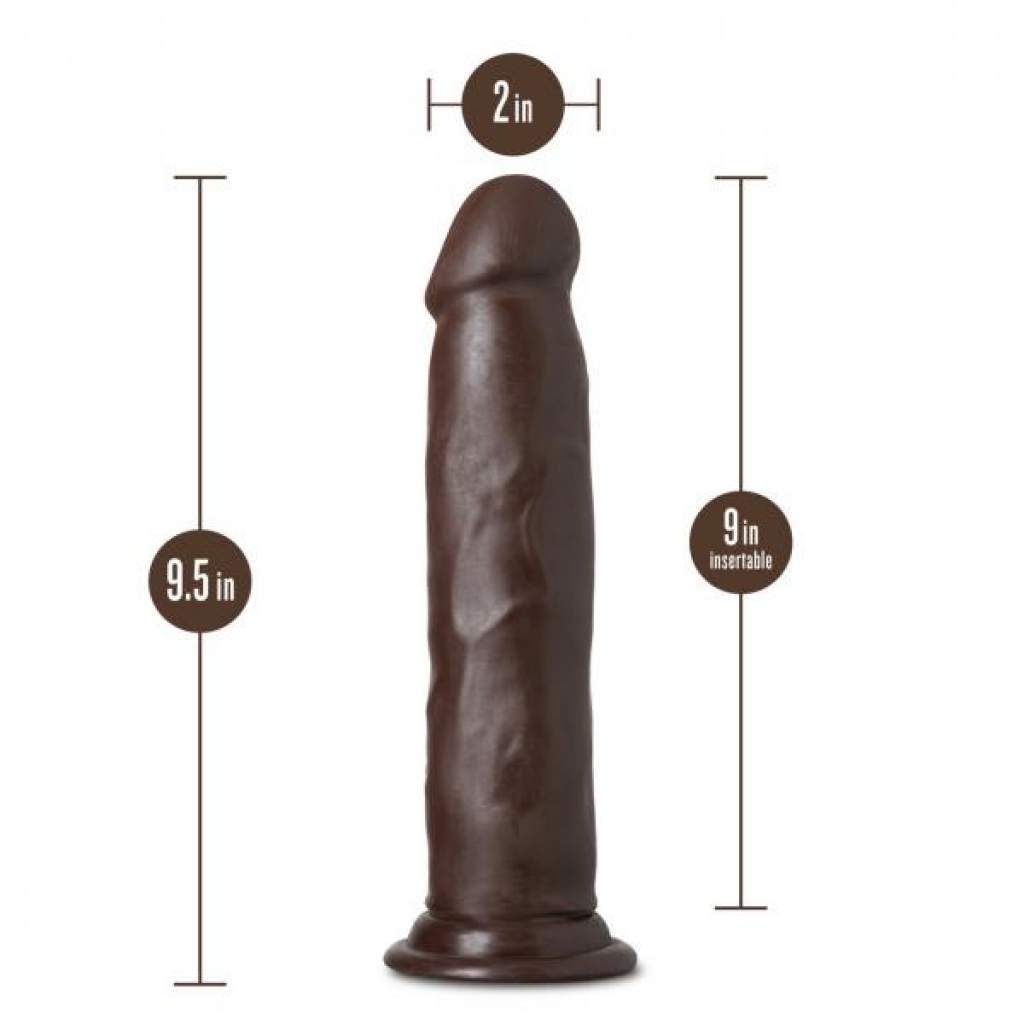 Au Naturel Jackson 9-Inch Dong - Chocolate Brown for Realistic Pleasure