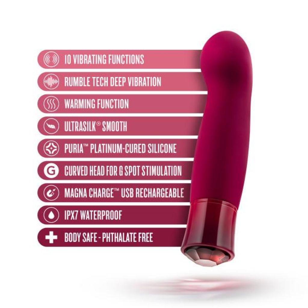 Oh My Gem Classy Vibrator - Garnet Red