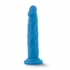 Neo 7.5-Inch Dual Density Dildo in Neon Blue