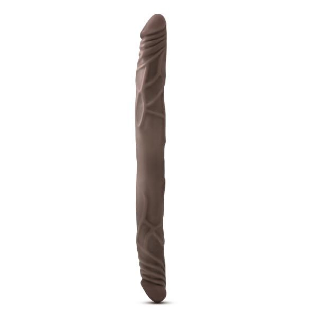 Dr. Skin 14 Inch Double Dildo - Chocolate Brown