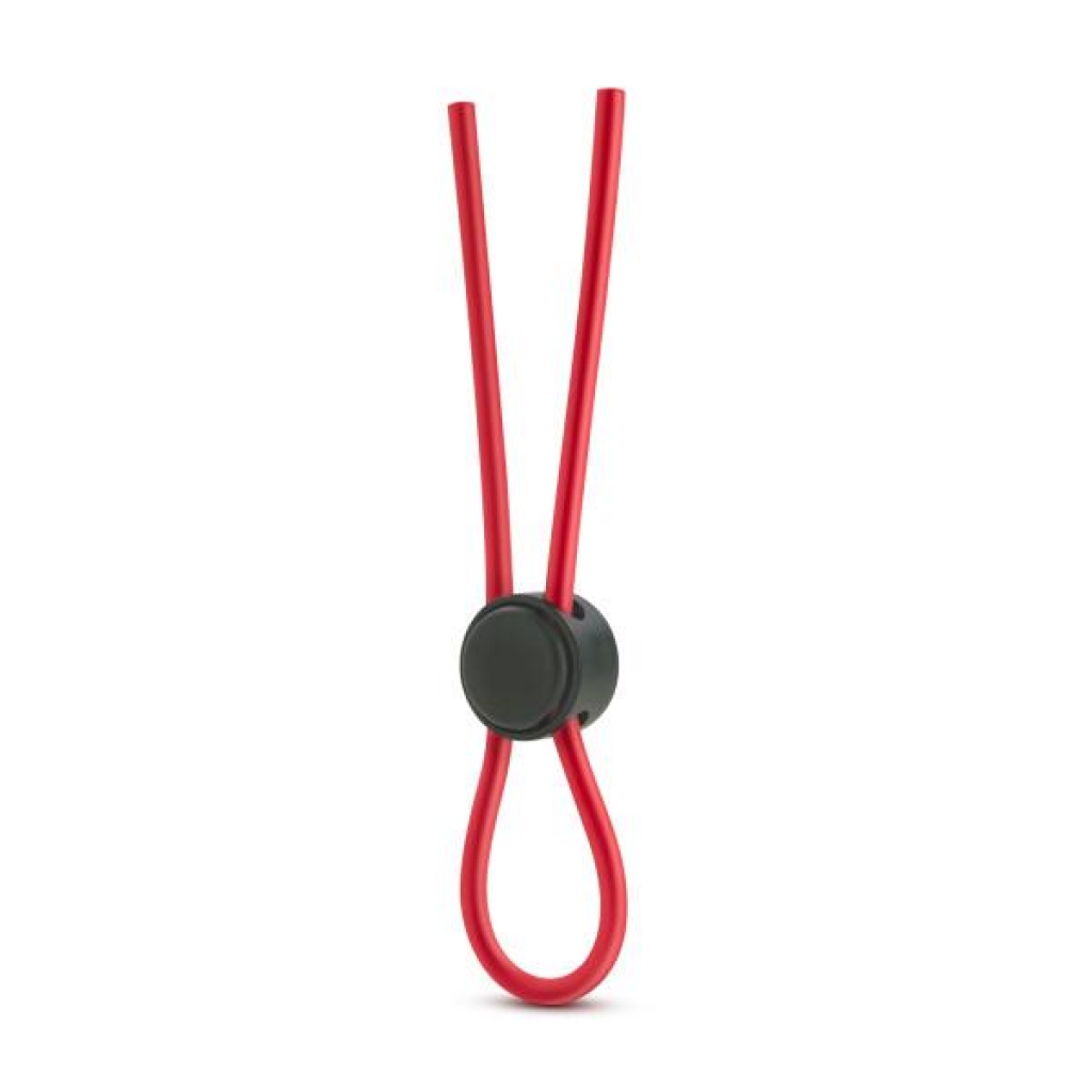 Stay Hard Silicone Loop Cock Ring - Red