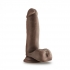 Dr. Skin Glide 7in Self-Lubricating Dildo - Chocolate