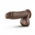 Dr. Skin Glide 7in Self-Lubricating Dildo - Chocolate