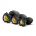 Bling Plugs Anal Training Kit - Black with Rainbow Gems