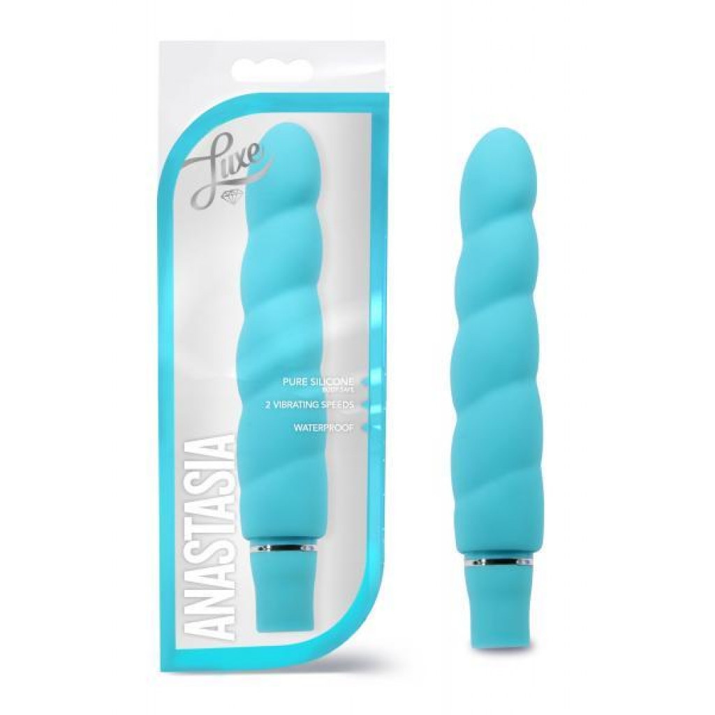 Anastasia Silicone 10 Speed Vibe - Aqua Blue