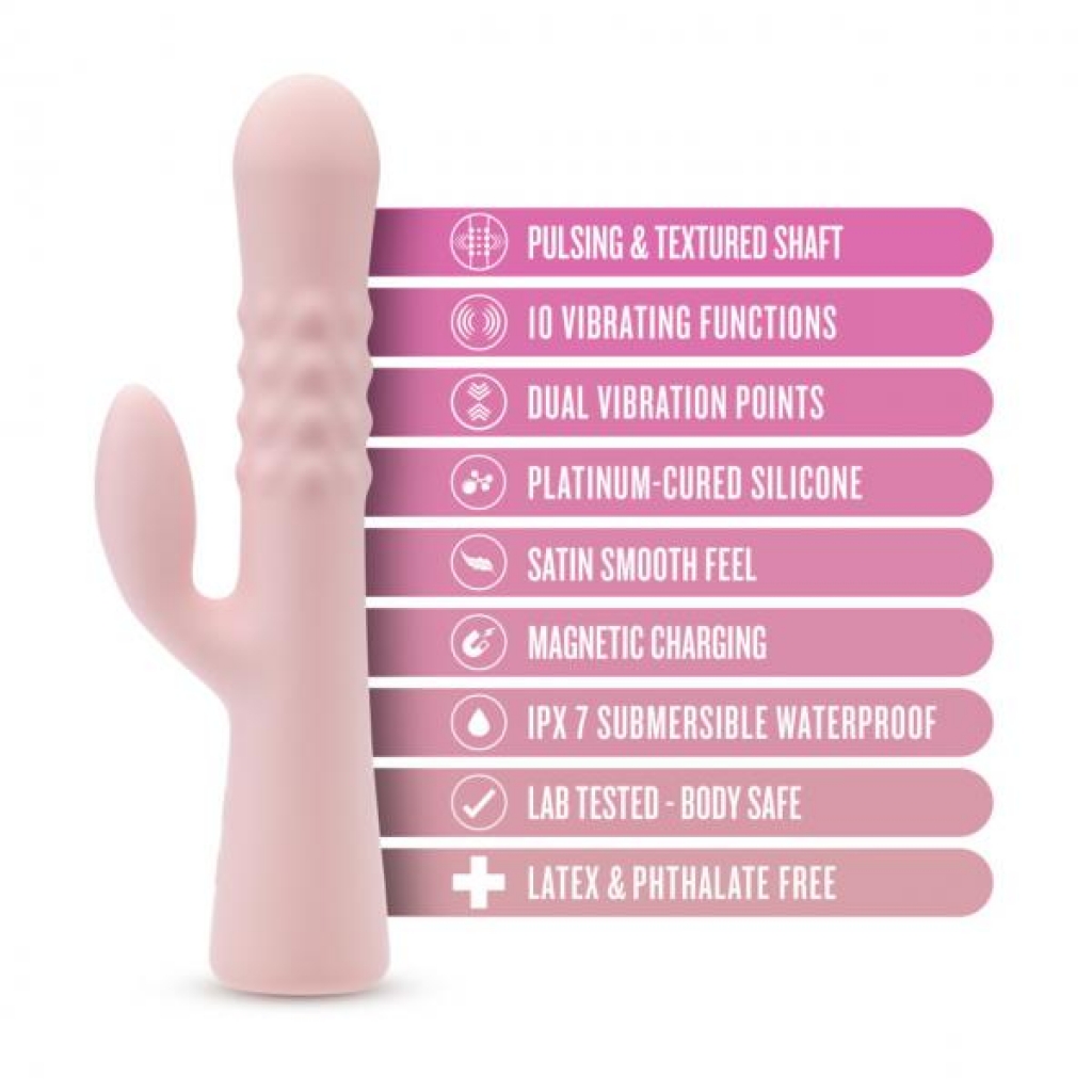 Blush Jaymie Pink Rabbit Vibrator - Versatile G-Spot and Clitoral Stimulation