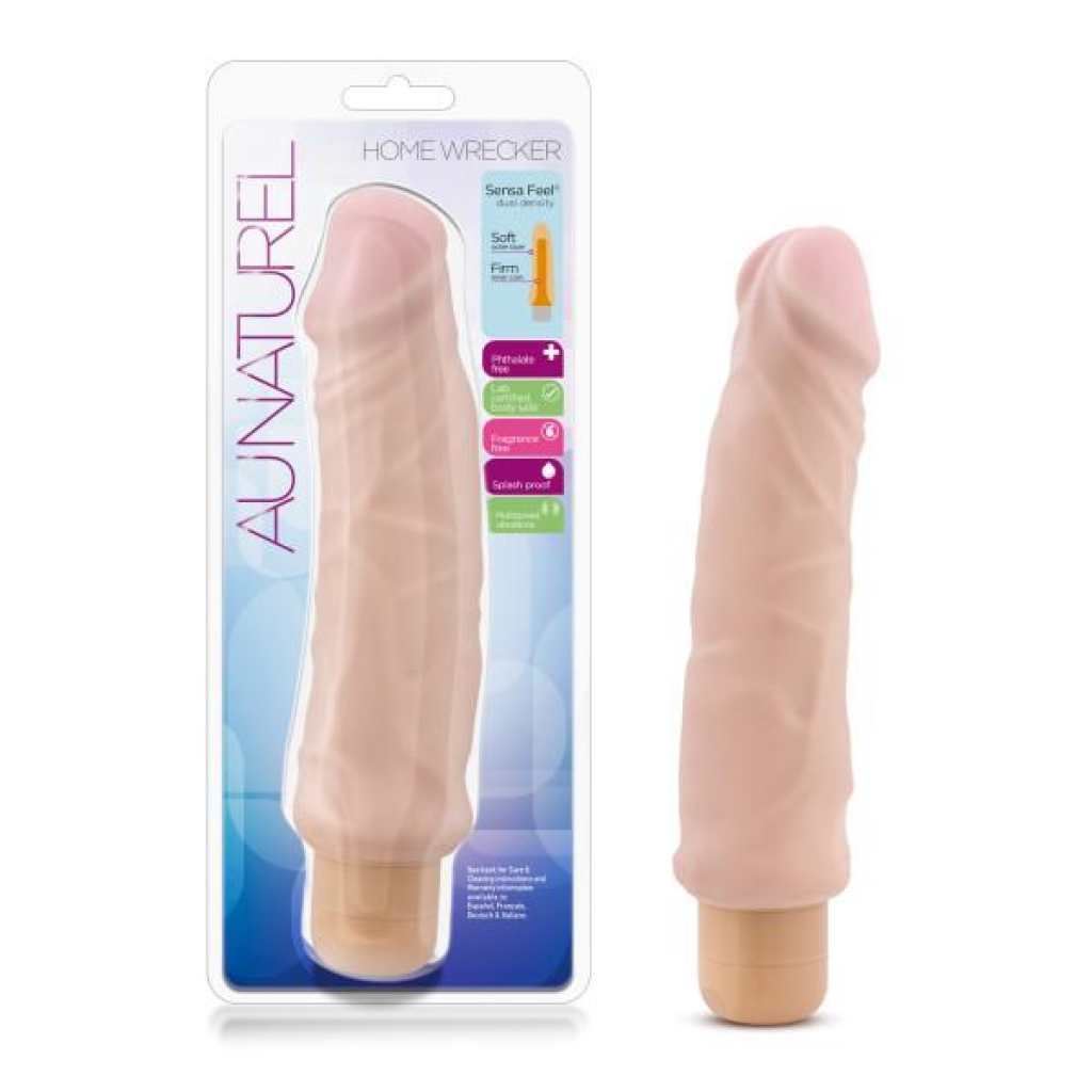 Home Wrecker Realistic Vibrator - 9 inches Beige