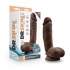 Dr. Skin Glide 8.5in Self-Lubricating Dildo - Chocolate