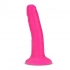 Neo Elite Dual Density Cock with Balls - Neon Pink