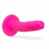 Neo Elite Dual Density Cock with Balls - Neon Pink