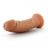 Dr. Skin Glide 8in Self Lubricating Dildo - Mocha