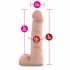 X5 7 Inches Cock with Flexible Spine Dildo - Beige