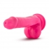 Neo 6 Inches Dual Density Cock with Balls - Neon Pink