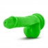 Neo 6 inches Dual Density Cock with Balls - Neon Green