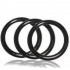 Performance Silicone Cock Rings - Premium Black, 3 Pack