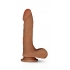 Realistic Latin Dildo with Suction Cup - Brown