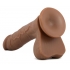 Realistic Latin Dildo with Suction Cup - Brown