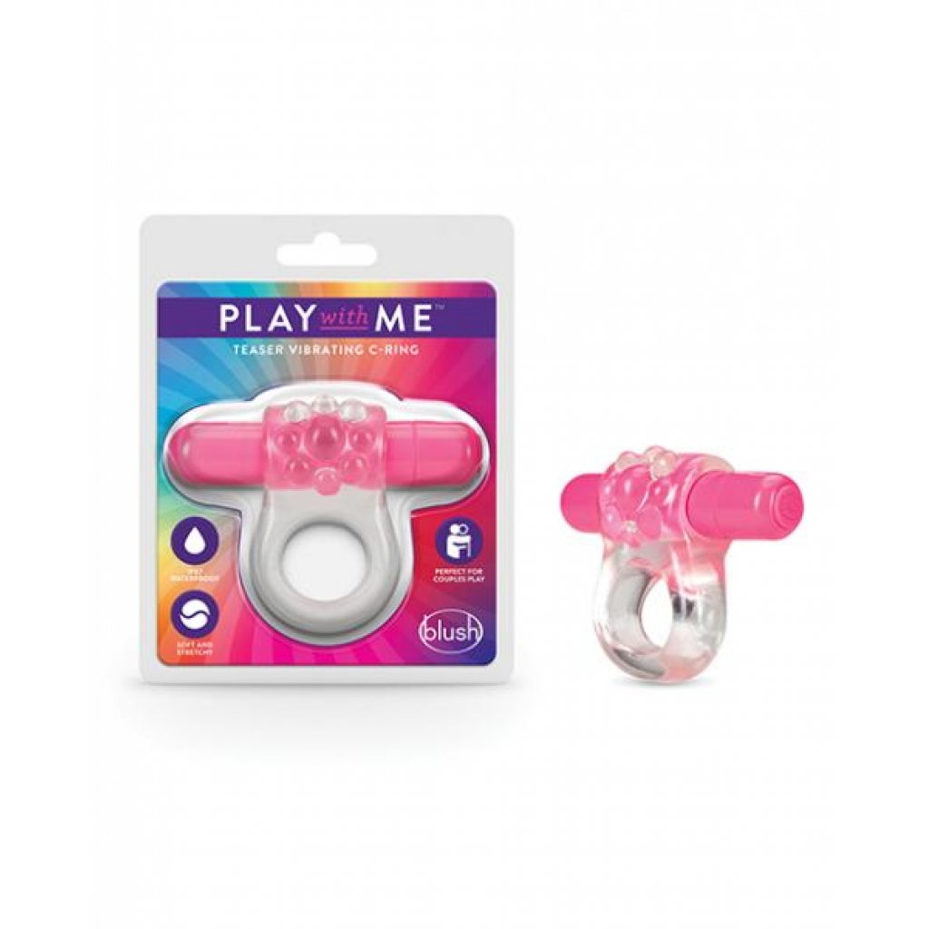 Play With Me Teaser Vibrating C-ring - Pink