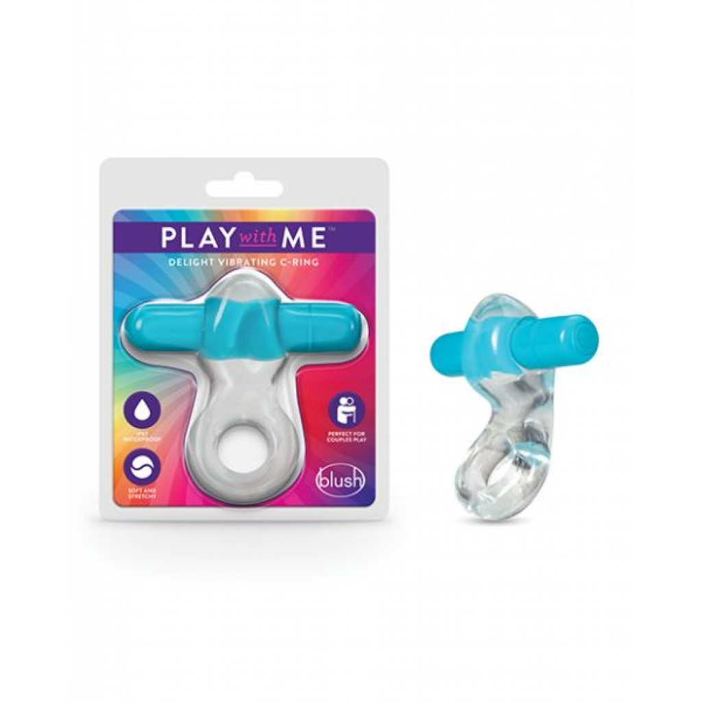 Play With Me Delight Vibrating C-Ring - Blue