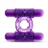 Double Play Dual Vibrating Cock Ring - Purple Pleasure