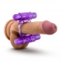 Double Play Dual Vibrating Cock Ring - Purple Pleasure