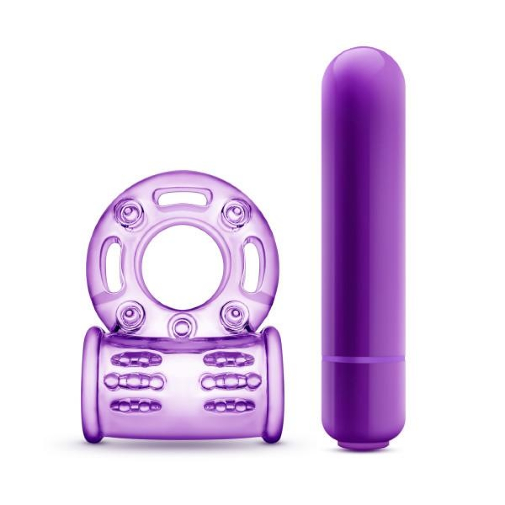 Couples Vibrating Cock Ring - Purple