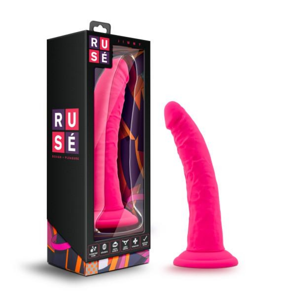 Ruse Jimmy Hot Pink Realistic Dildo - 7.5 Inches