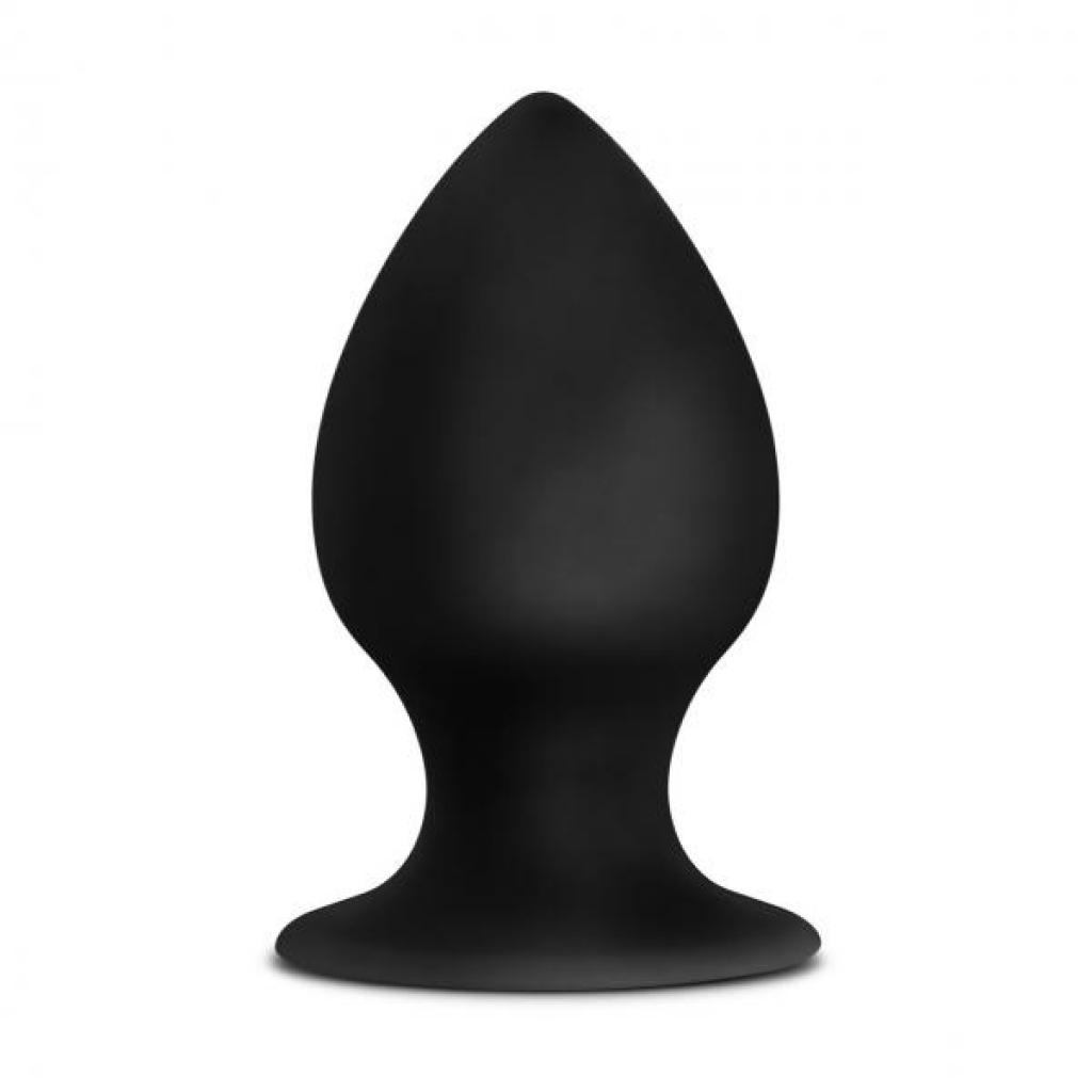 Anal Adventures Platinum Silicone Anal Stout Plug - Large - Black