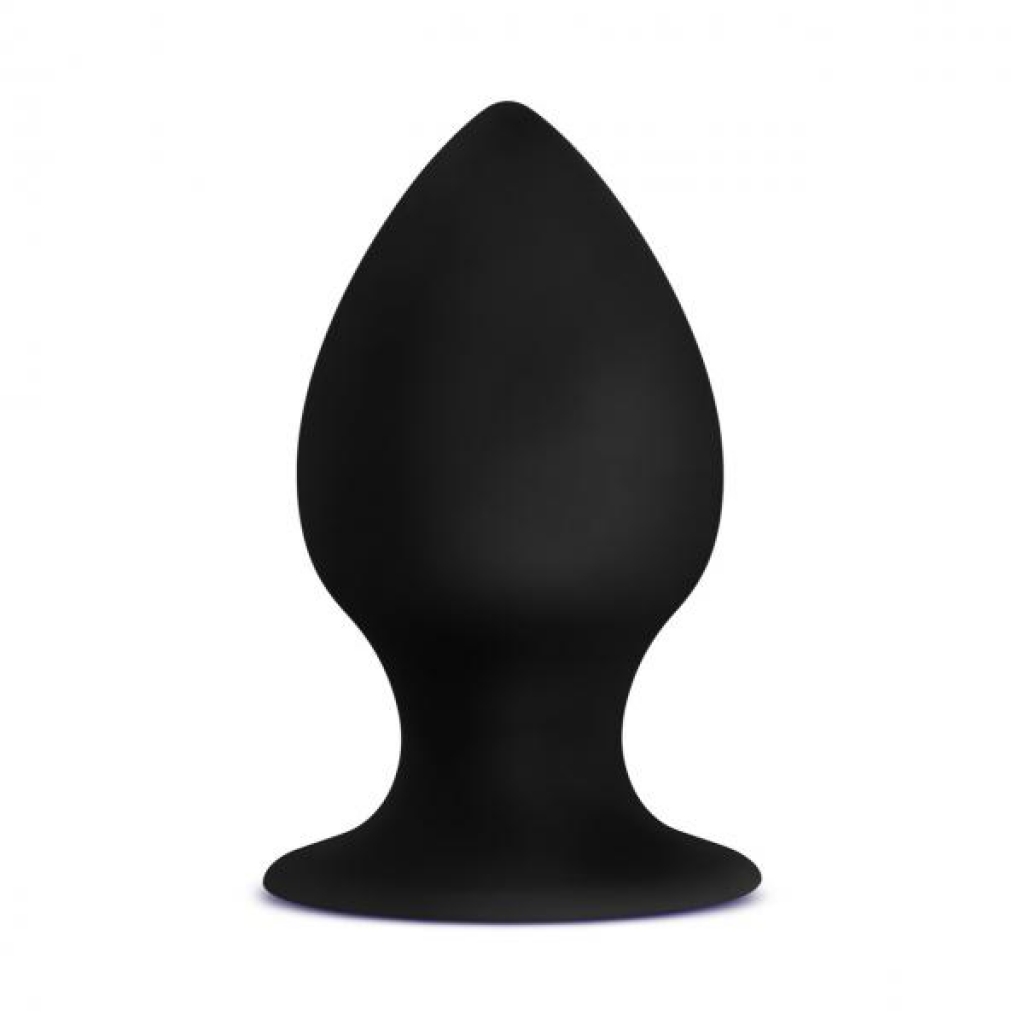 Anal Adventures Platinum Silicone Anal Stout Plug - Medium Black