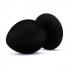 Anal Adventures Platinum Silicone Anal Stout Plug - Medium Black