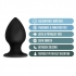 Anal Adventures Platinum Silicone Anal Stout Plug - Medium Black