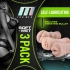 M For Men 3 Pack Vibrating Self Lubricating Stroker Sleeve Kit - Vanilla