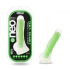 Neo Elite Glow In The Dark Dual Density Cock With Balls - Neon Green