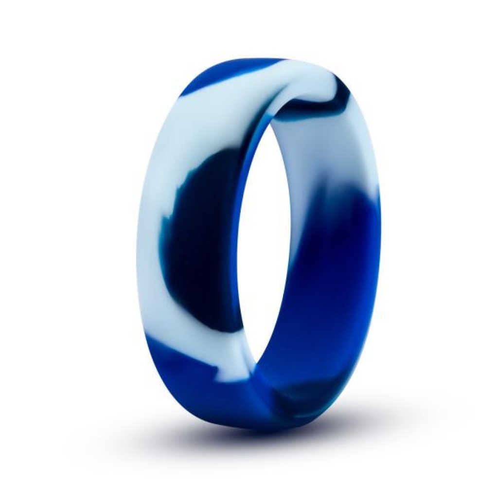 Performance Silicone Camo Cock Ring - Blue Camouflage