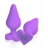 Naughty Candy Heart Purple Butt Plug - Playful Pleasure