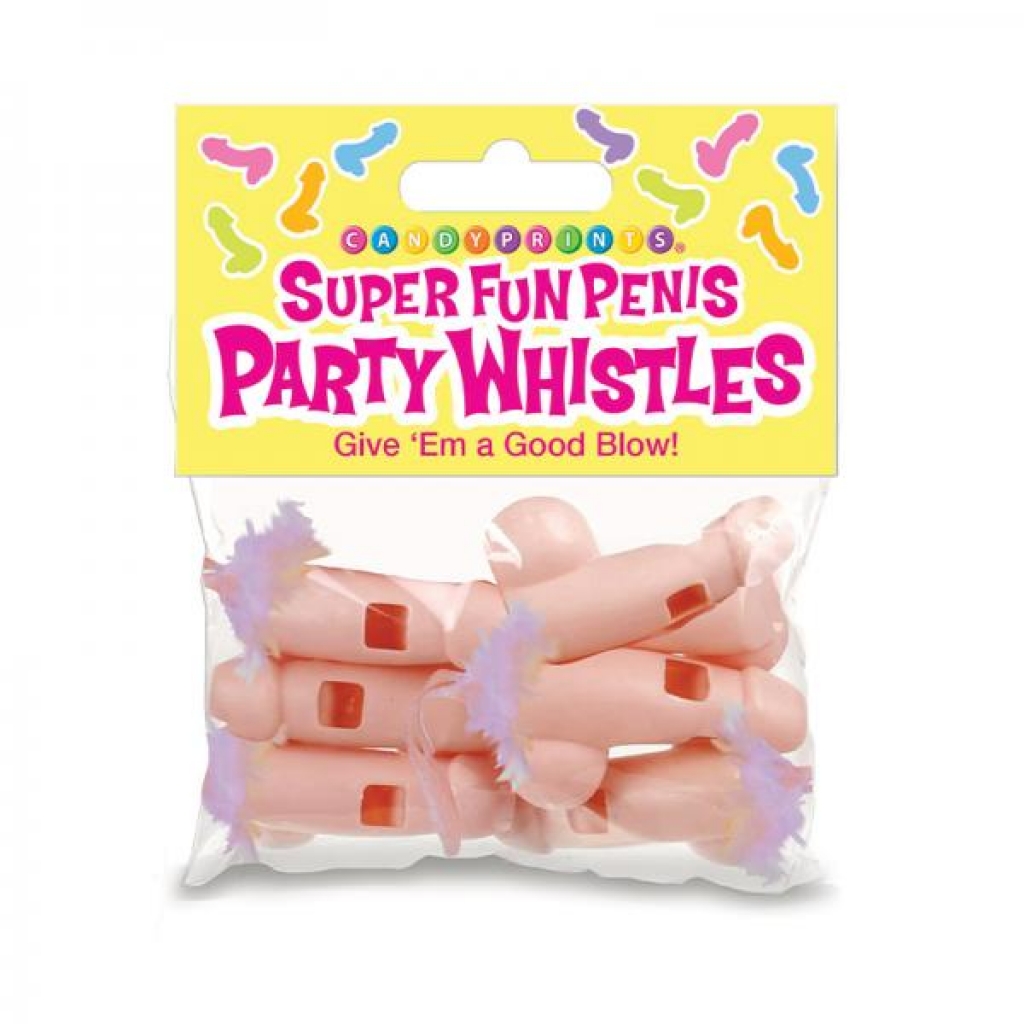 Super Fun Penis Party Whistles - 6 Pack