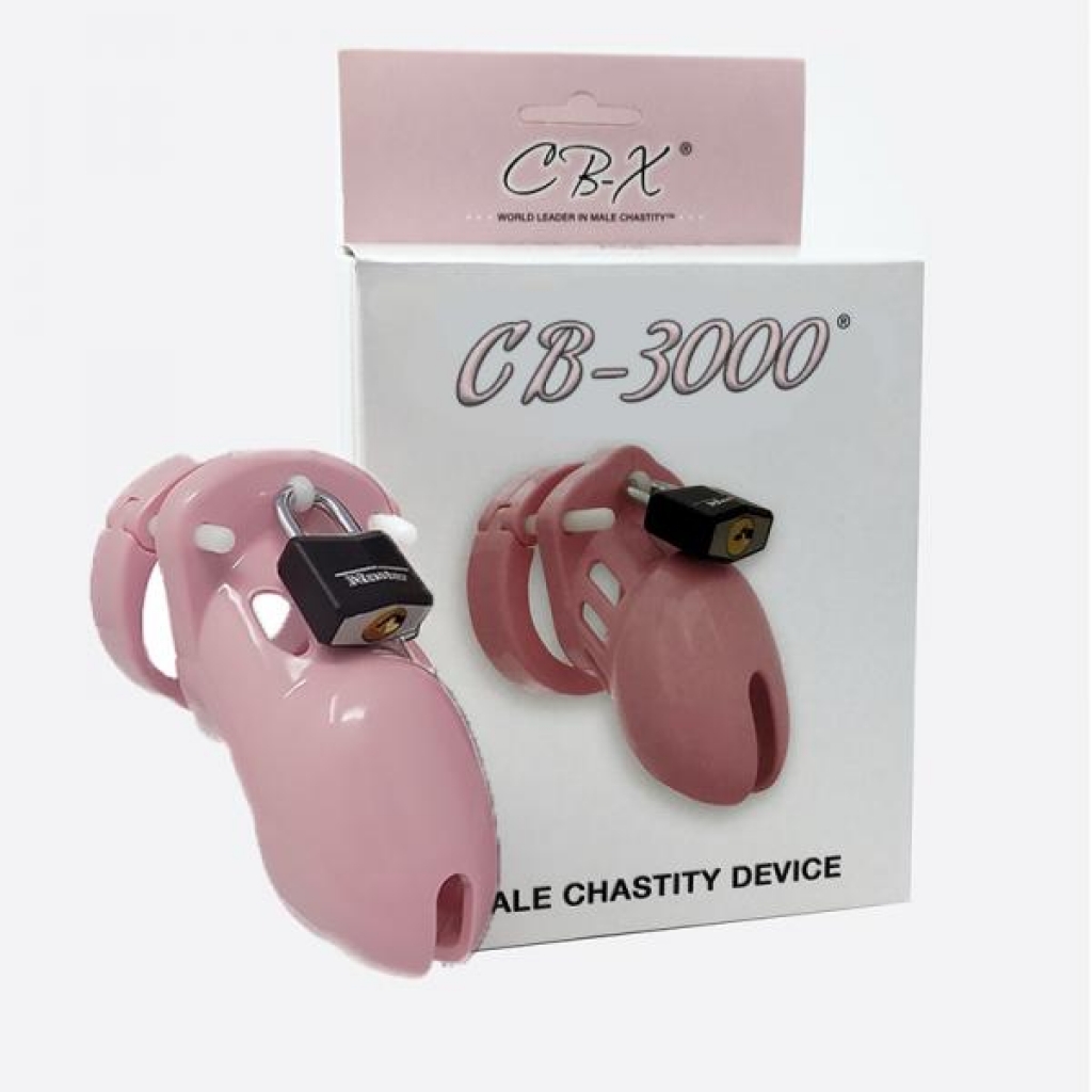 CB-3000 Male Chastity Device - Solid Pink