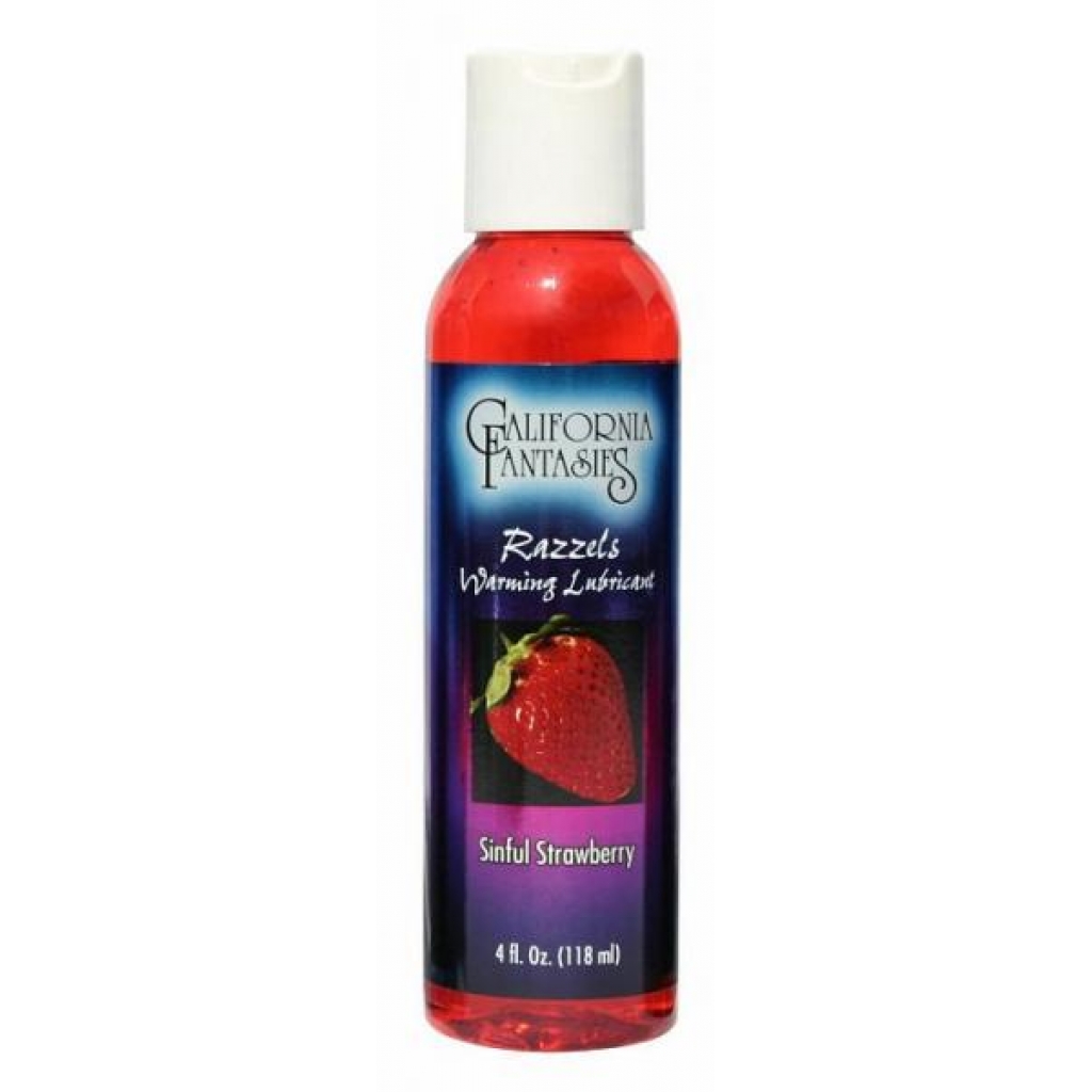 Razzels Warming Lubricant - Strawberry, 4 oz