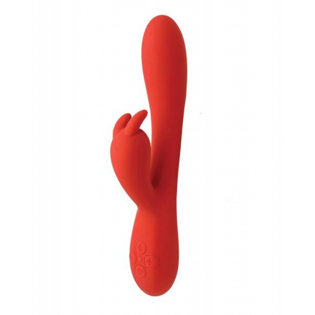 Hot Desire Heating Rabbit Vibrator - Red